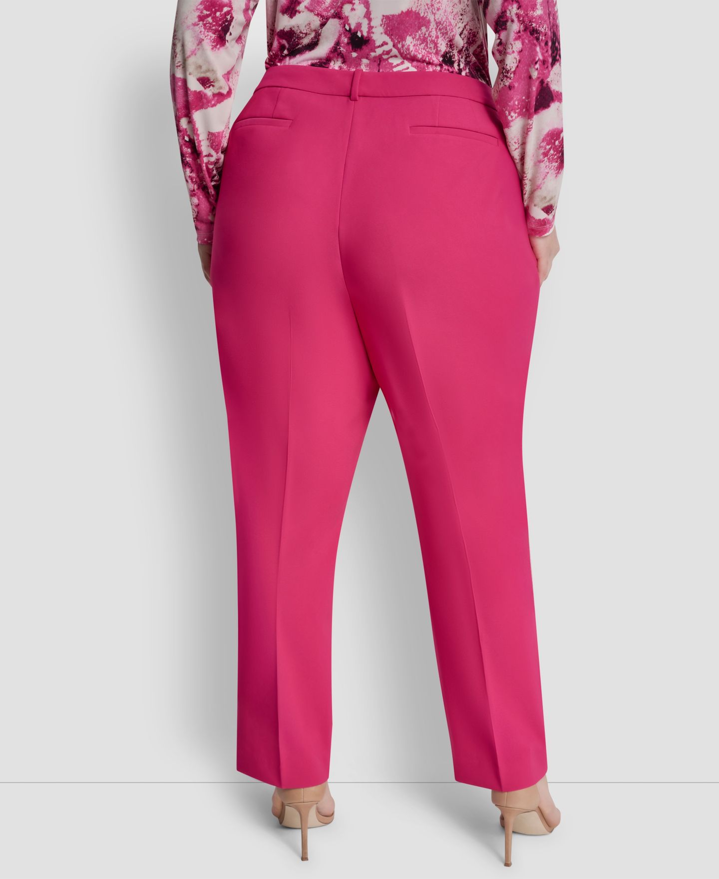 Женские брюки DKNY Plus Size Essex Ankle, цвет: Розовый — фото 5