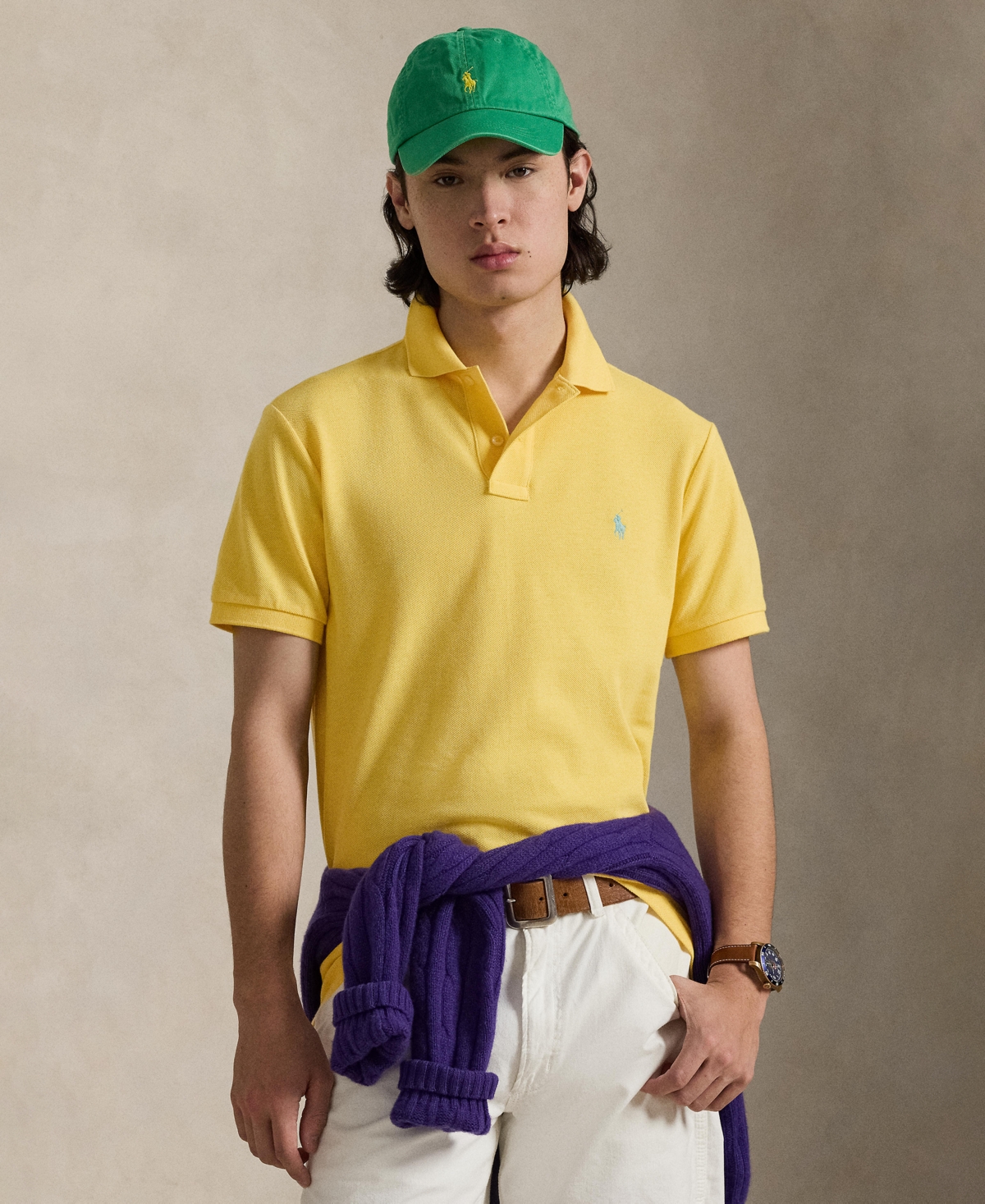 Polo Ralph Lauren Men's Classic-Fit Mesh Polo Shirt - Sunfish Yellow