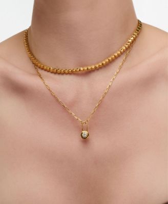 Lock & Luna Charm with Round Cut Moissanite