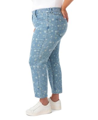 Plus Size Tummyless Ankle Straight Jeans