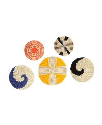 Wicker Village WickerVillage Sabai Grass Wall Basket Decor | Boho Hanging Wall Art | Neutral