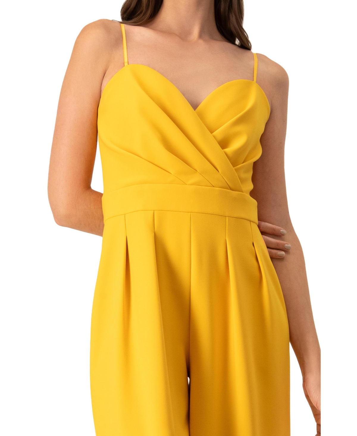 Ivonne Women's Wide-Leg Yellow Jumpsuit