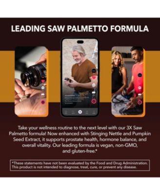 Saw Palmetto + Nettle & Pumpkin Seed Capsules, 120ct