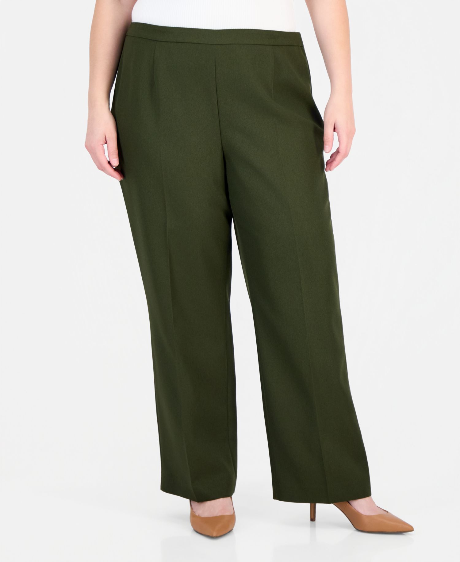 Plus Size Two-Button Shawl Collar Blazer & Pant Suit