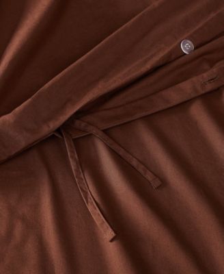 Solid Cotton Percale 3-Pc. Duvet Cover Set, King