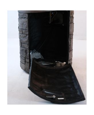 20 Inch Round Outdoor Gas Fire Pit 32000 BTU CSA Certified with 2.5kg Lava Stone Rainproof Cover Magnesium Oxide Cultured Stone for Garden