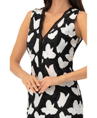 Women's Floral Embroidered Sheath Dress