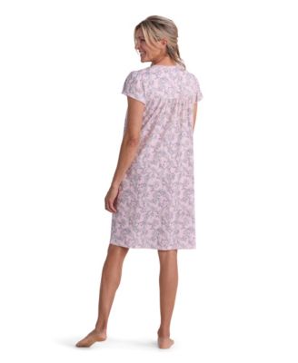 Women's Short-Sleeve Printed Sleepwear Nightgown