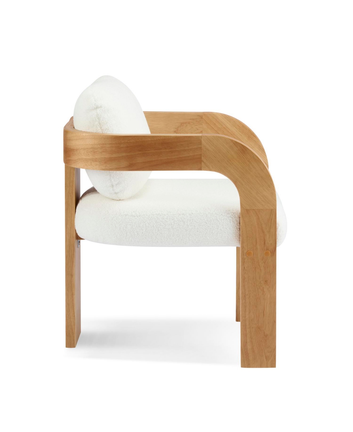 Streamdale Furniture White Boucle Dining Chairs - 2 Pack