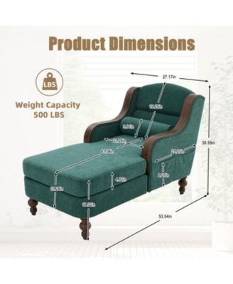 Streamdale Oversized Chaise Lounge Indoor Sofa Bed Wide Seat