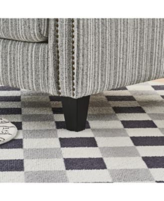 Modern Striped Accent Chair with Nailhead Trim