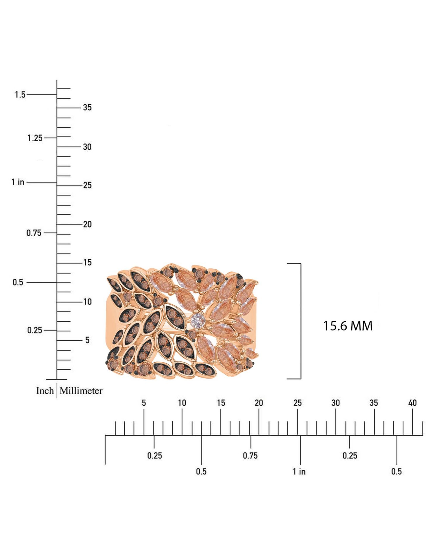 Morganite Blossom (1.02 ct. t.w.) & Cubic Zirconia (0.73 ct. t.w.) Ring in 14k Rose Gold Over Sterling Silver