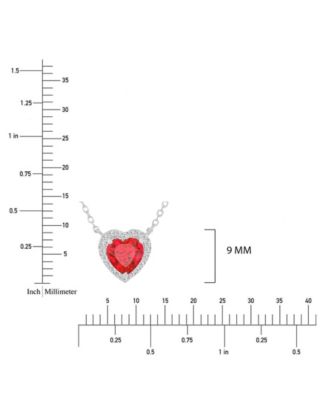 White Sapphire (0.12 ct. t.w.) Necklace in Rhodium Over Sterling Silver