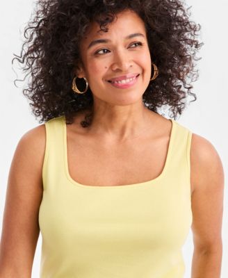 Women's Cotton Square-Neck Tank Top