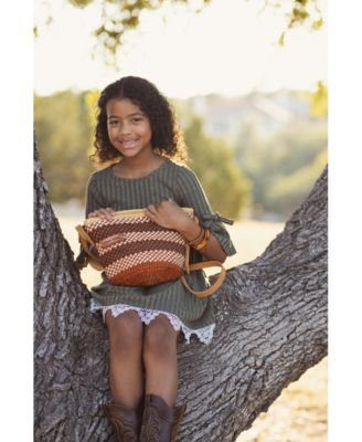 Life Damier Pattern Handwoven Sisal Straw Crossbody Shoulder Bag