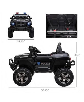 12V Kids Ride On Police Truck with Remote Control
