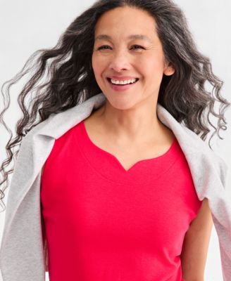 Women's Sweetheart-Neck Sleeveless Top