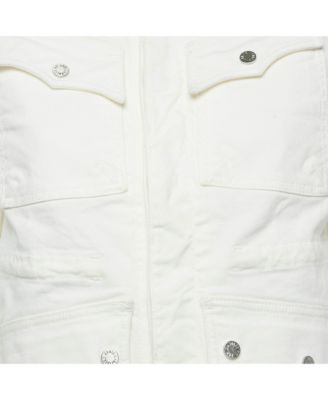 Women's White Denim Button Front Kimi Jacket