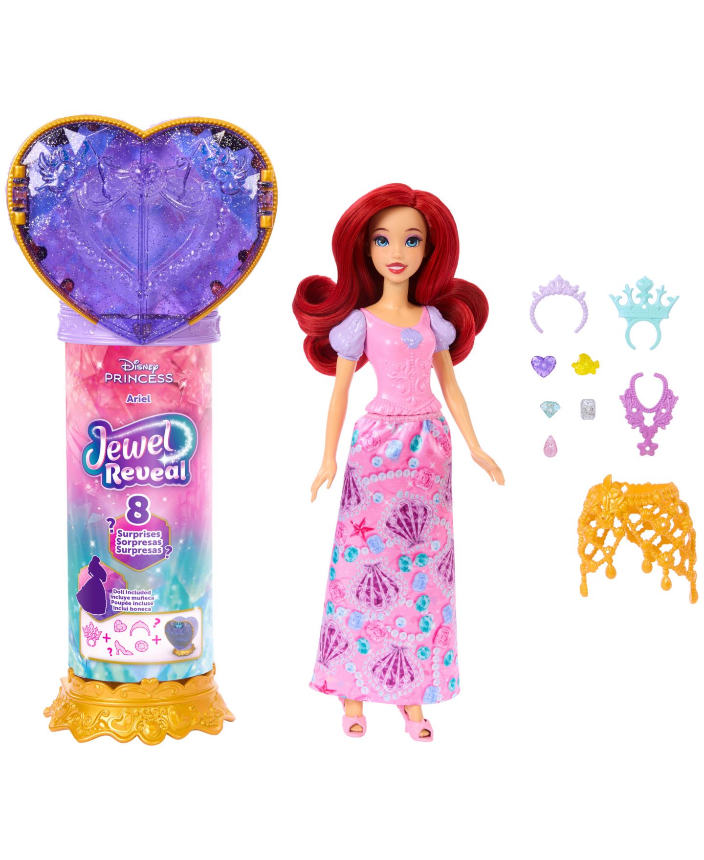 Детская кукла Disney Princess Jewel Reveal Ariel Fashion Doll — фото 5