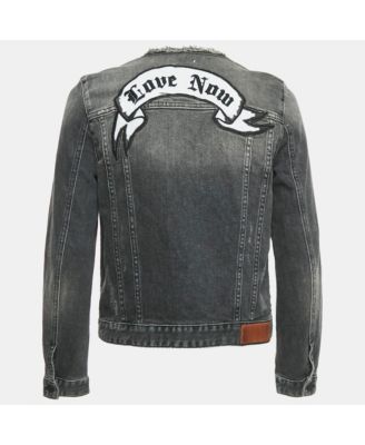 Pre-Owned Zadig & Voltaire Women's Grey Washed Denim Collar Neck Jacket