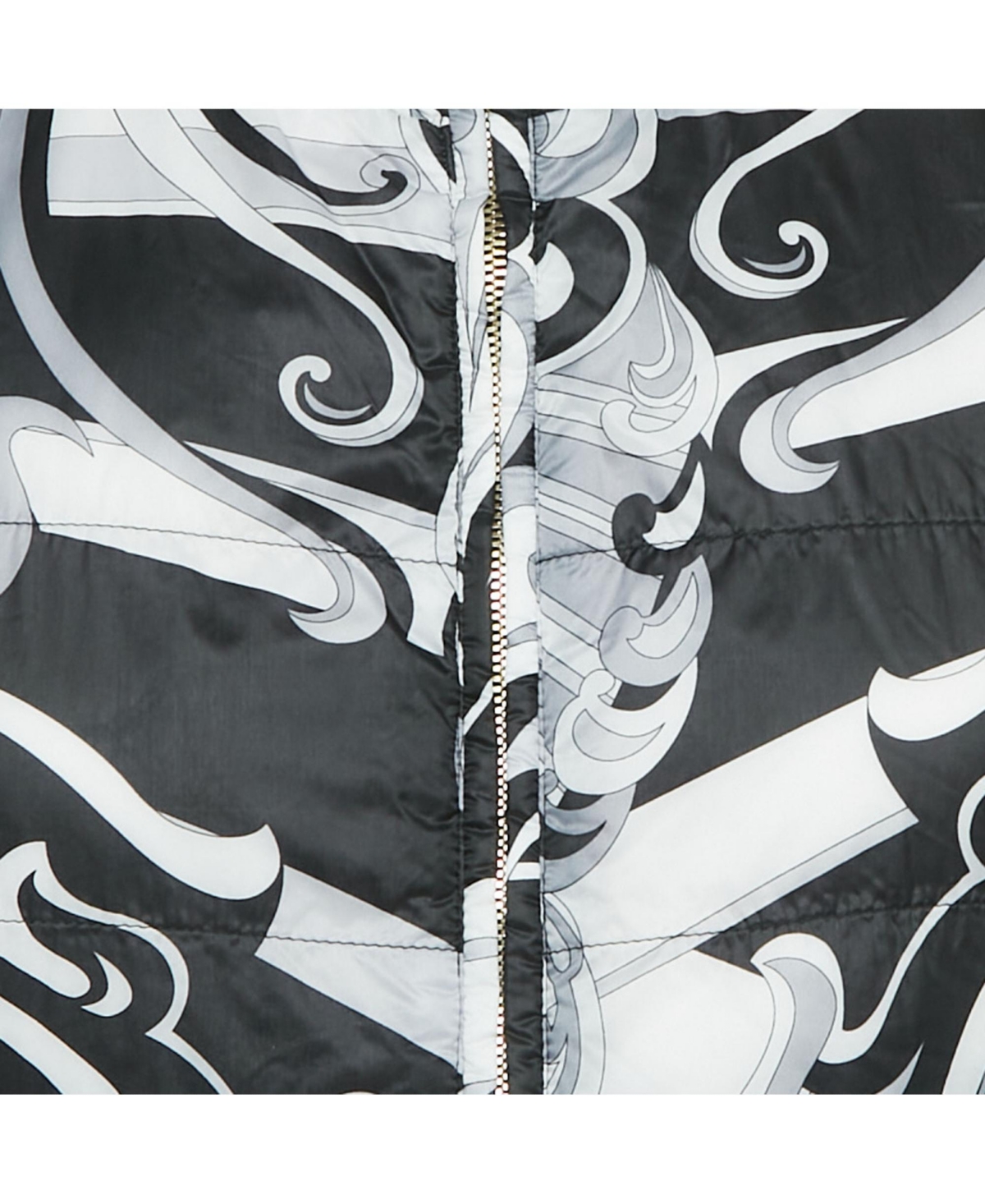 Pre-Owned Emilio Pucci Women's Purple/black Printed Nylon Down Vest