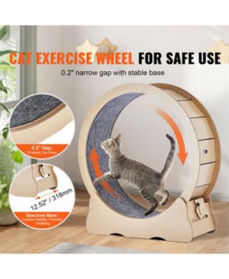 Large Cat Exercise Wheel & Treadmill for Indoor Cats - 35.8” Silent Running Wheel