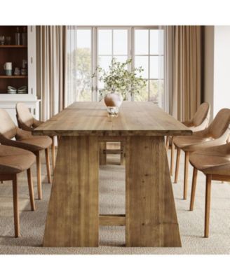 70.87" Dining Table for 6-8, Solid Wood Rectangle Kitchen Table with Heavy-Duty Legs, Modern Kitchen and Dining Room Furniture