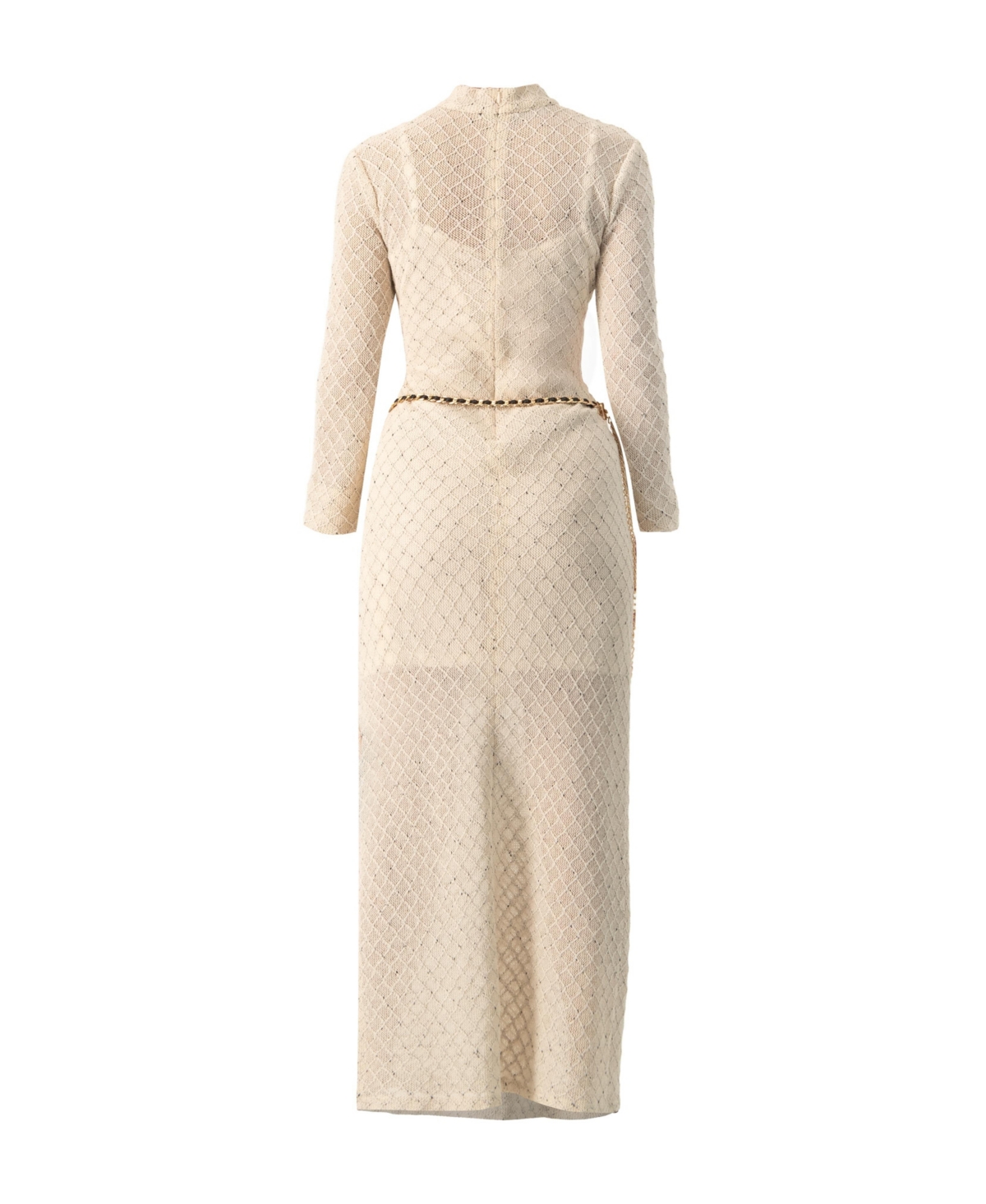 Ivonne Women's High Neck Knitted Long Dress