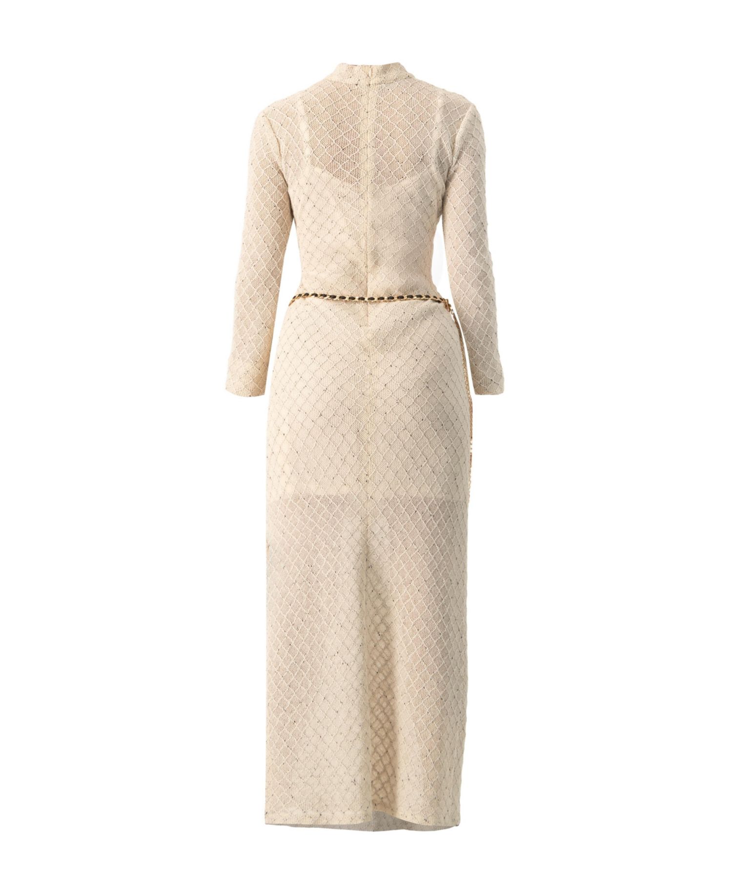 Women's High Neck Knitted Long Dress