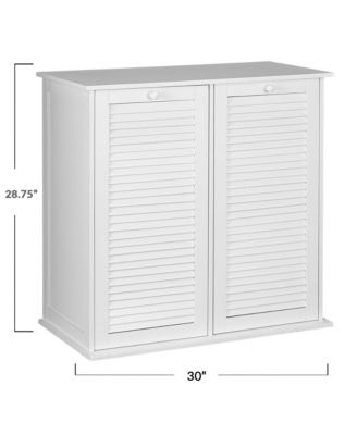 Tilt-out Cabinet Laundry Sorter with Shutter Front