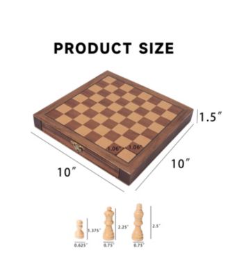 10" Magnetic Chess Game  Set with Drawers