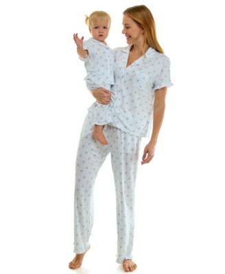 Women's Mommy and Me Notch Collar Top & Pants, 2-Piece Set