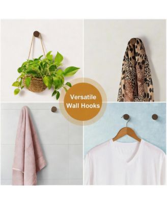 Handcrafted Walnut Wood Wall Hooks – Rustic Coat, Hat & Bag Organizer