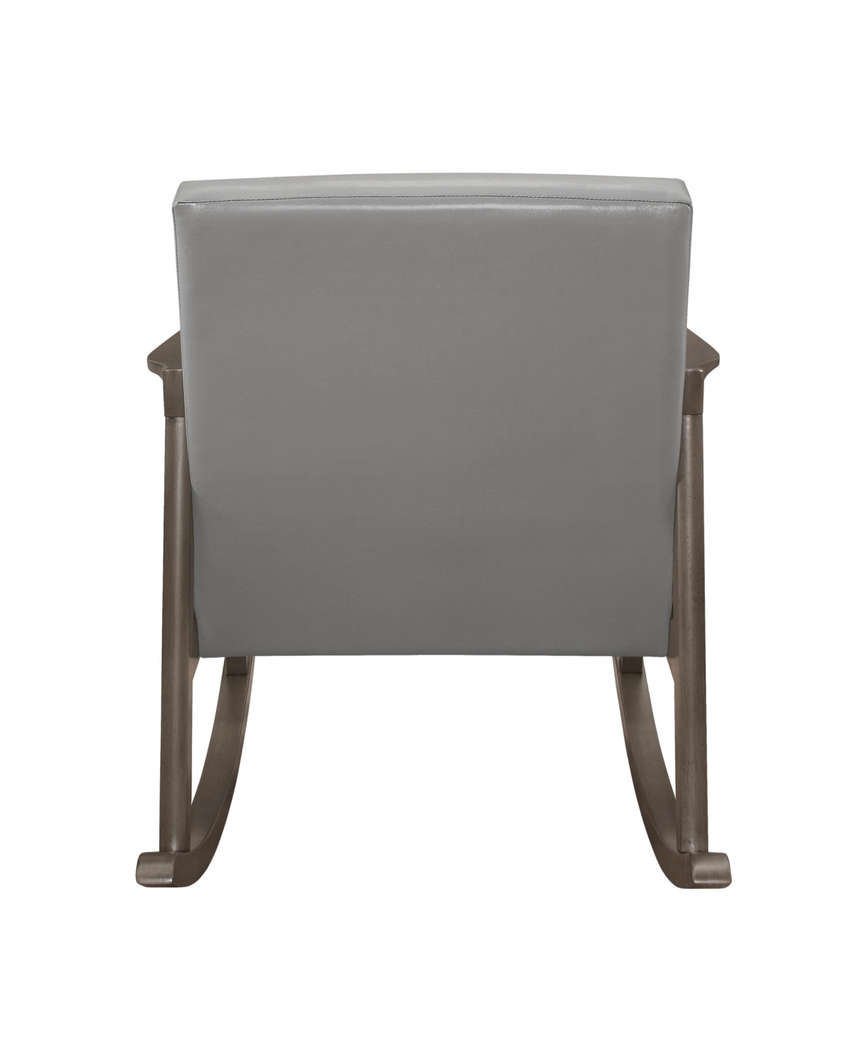 Flynama Faux Leather Rocking Chair Button Tufted Solid Rubberwood Frame 300lbs Capacity Upholstered Furniture