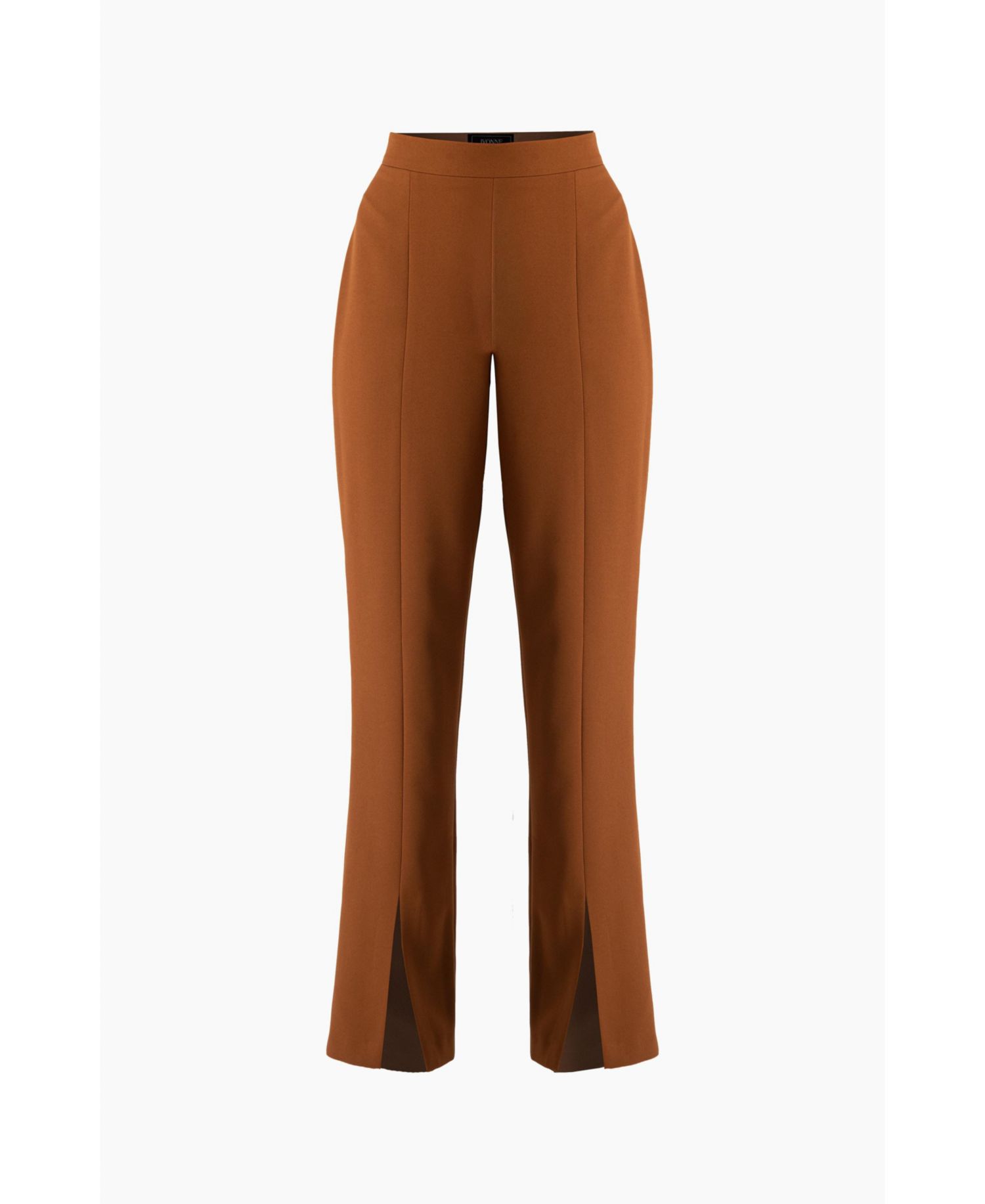 Women's Straight-Leg Trousers with Leg Slits