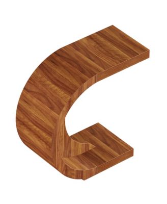 C-Shaped End Table Set of 2, Side Table for Couch Sofa Living Room Bedroom Small Space, Nightstand