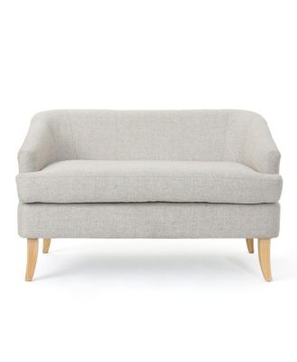 Mid-Century Modern Loveseat with Flared Legs and High-Density Foam