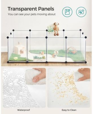 Cat Litter Box Enclosure with Removable Divider, Modular PP Panels, Easy Assembly, 56.3" L