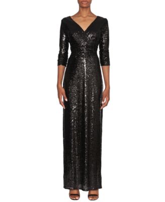 Women's V-Neck Sequin Gown
