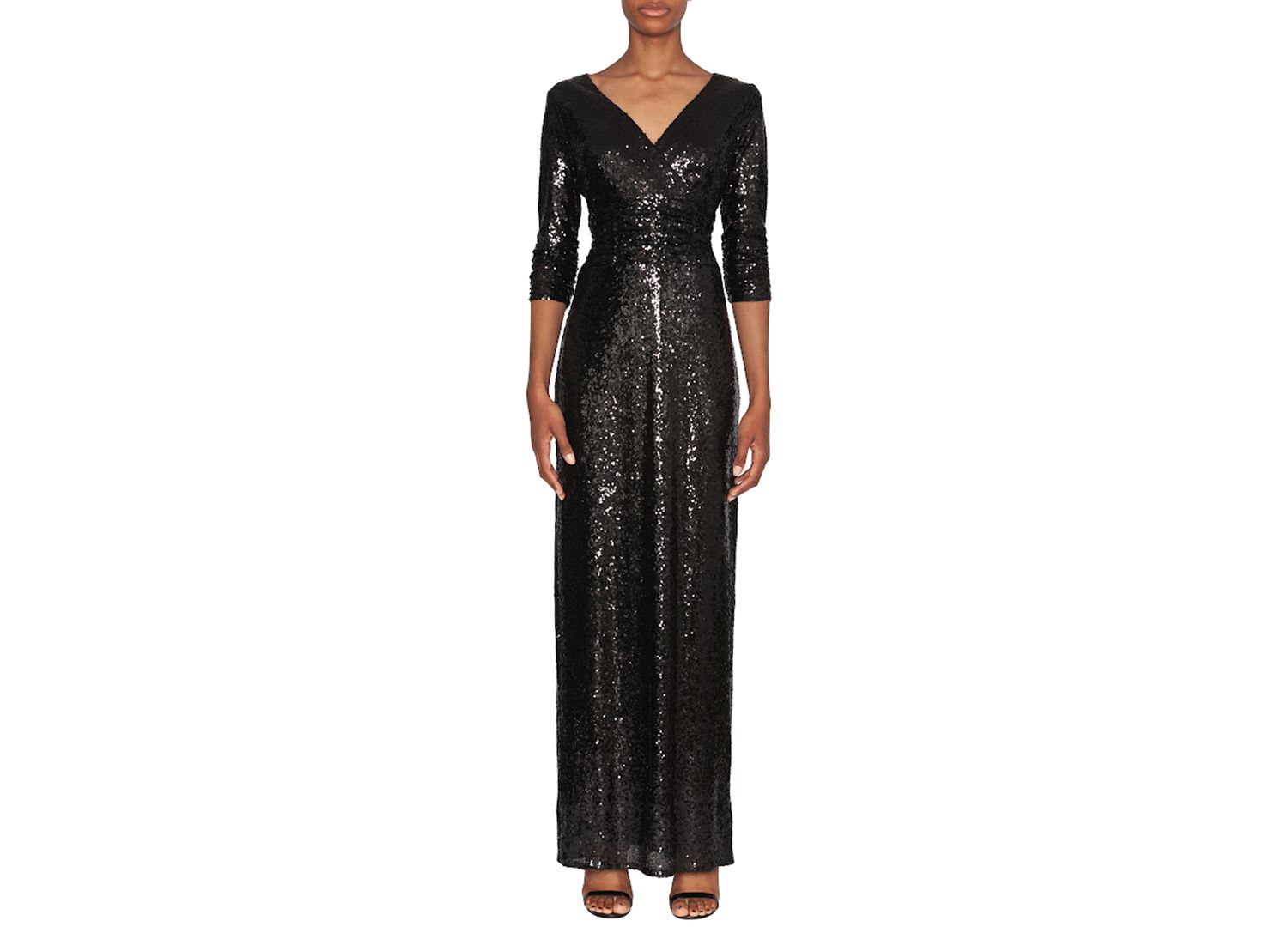 Women's V-Neck Sequin Gown
