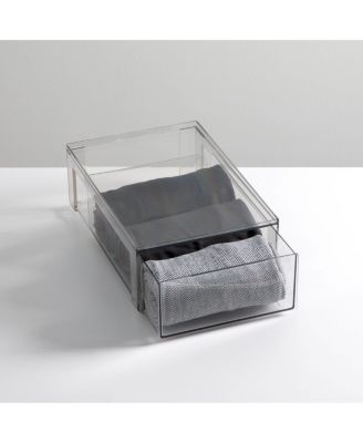Stackable Pull-Out Sliding Storage Drawer - Set of 4 - Clear