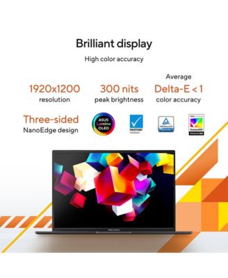 Vivobook 16 OLED 16" WUXGA Laptop, AMD Ryzen 7 7730U 2.0GHz, 16GB RAM, 512GB SSD, Windows 11 Home, Indie Black