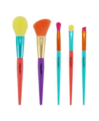Studio Makeup Brush Set (5-Piece) & Silicone Beauty Brush Cleaning Tool