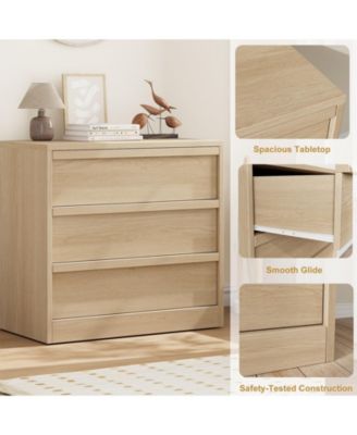 3 Drawer Dresser for Bedroom Nightstand 3 Chest of Drawers with Large Storage