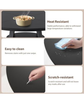 Kitchen Table 47.2 inch Round Dining Table for Dining Room, Home Office, Living Room