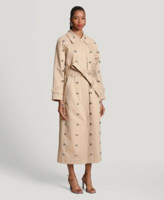 Women's Studded Belted Trench