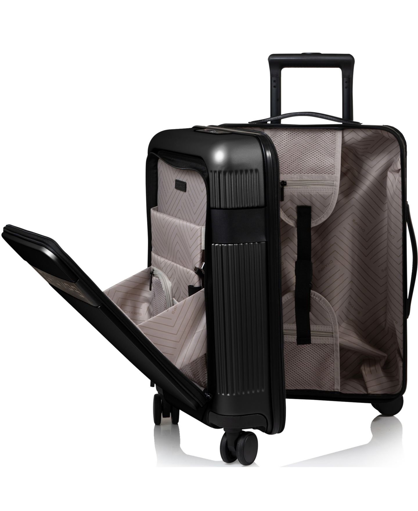 Чемодан CHAMPS Onyx II Collection Small Carry-on Luggage, цвет: Чёрный — фото 7