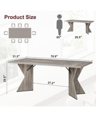 Kitchen Table 71 Inch Rectangular Kitchen Table Dining