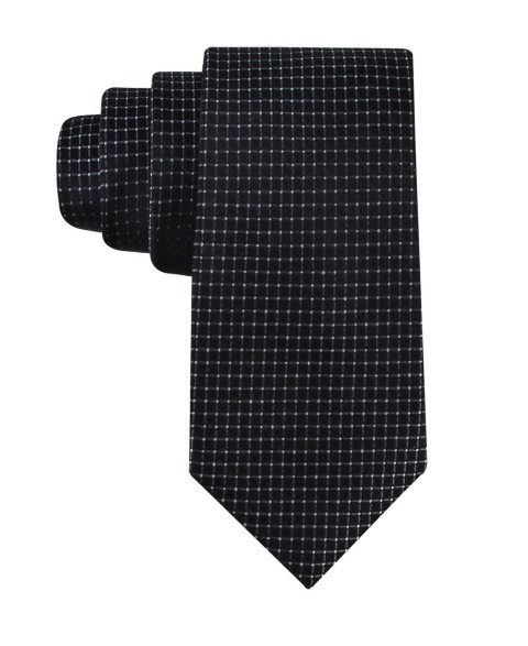 Мужские Calvin Klein Men's Grid Pattern Silk Tie