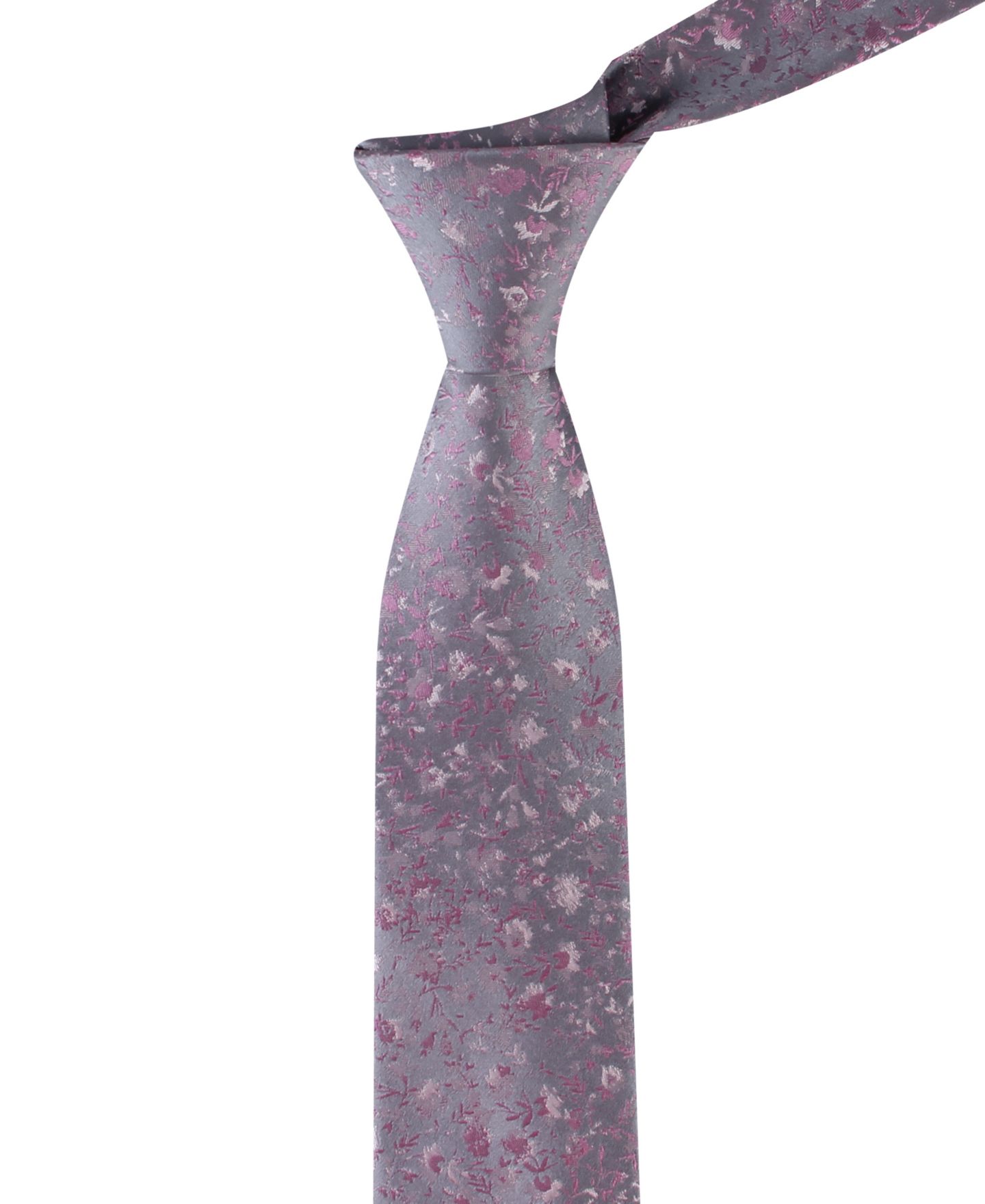 Мужской галстук Calvin Klein Silk Floral Tie, цвет: Ягодный — фото 3